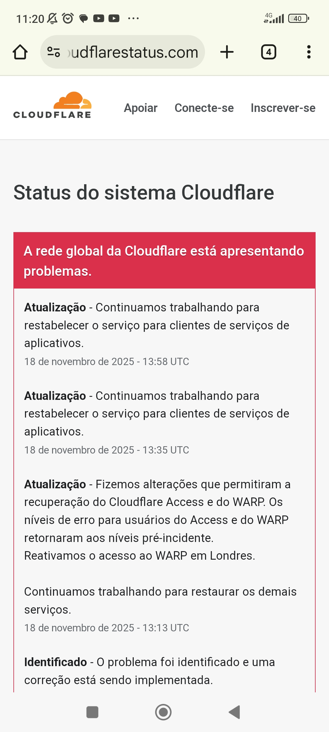 A Cloudflare, responsável por parte da infraestrutura
