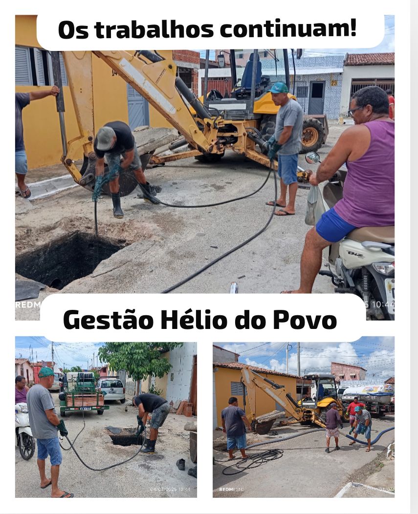 Equipe de saneamento em pleno trabalho, para garantir um carnaval sem alteração essa esquipe está sempre em ação.