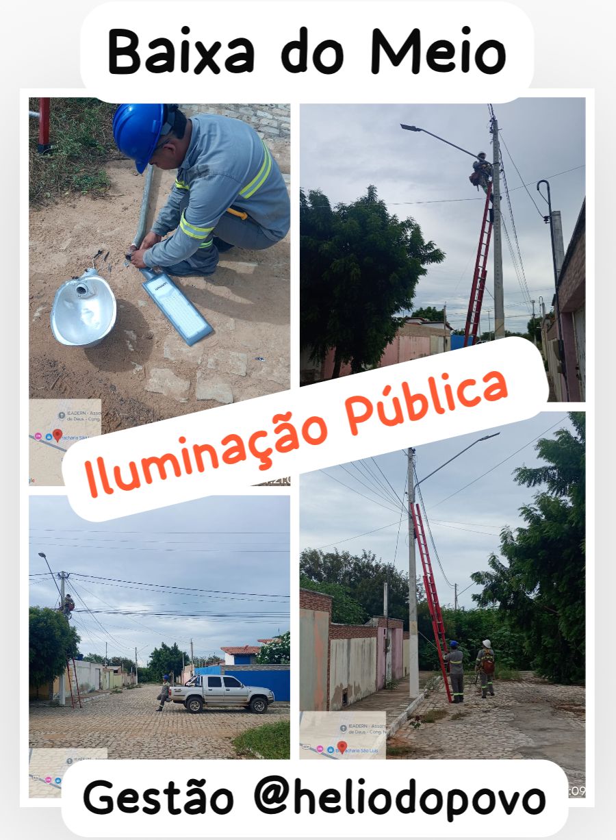 Em Baixa do Meio equipe de Iluminação   Gestão @heliodopovo