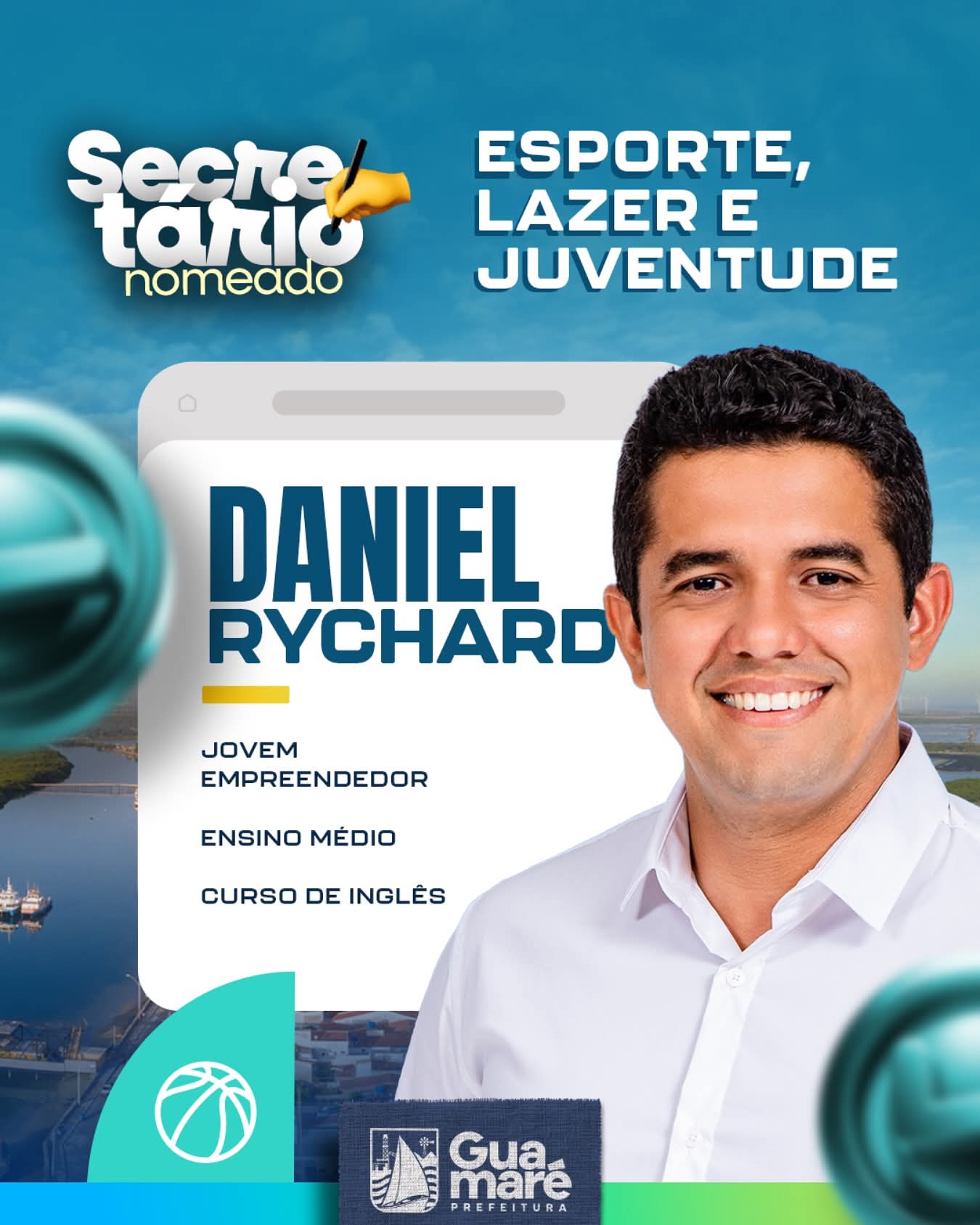 Novo secretário de Esporte, Lazer e Juventude ✨