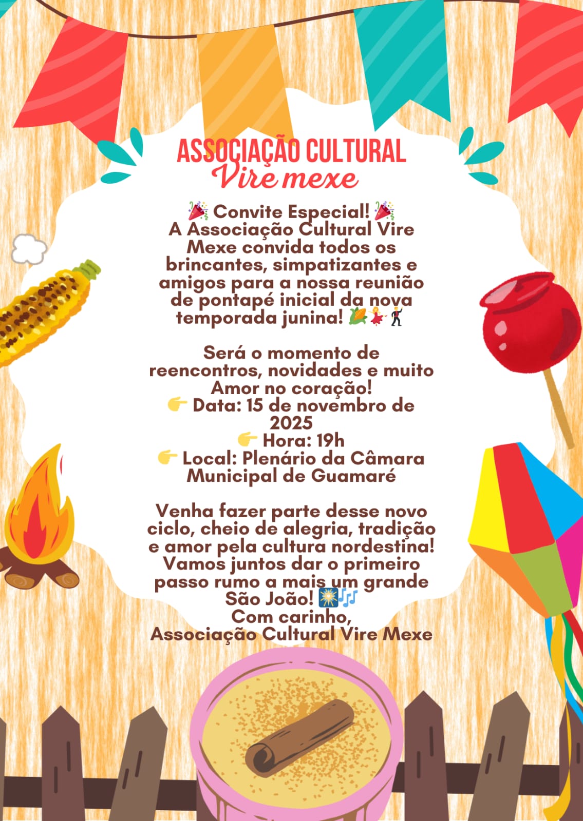 Venha fazer parte história com a gente. Vem!