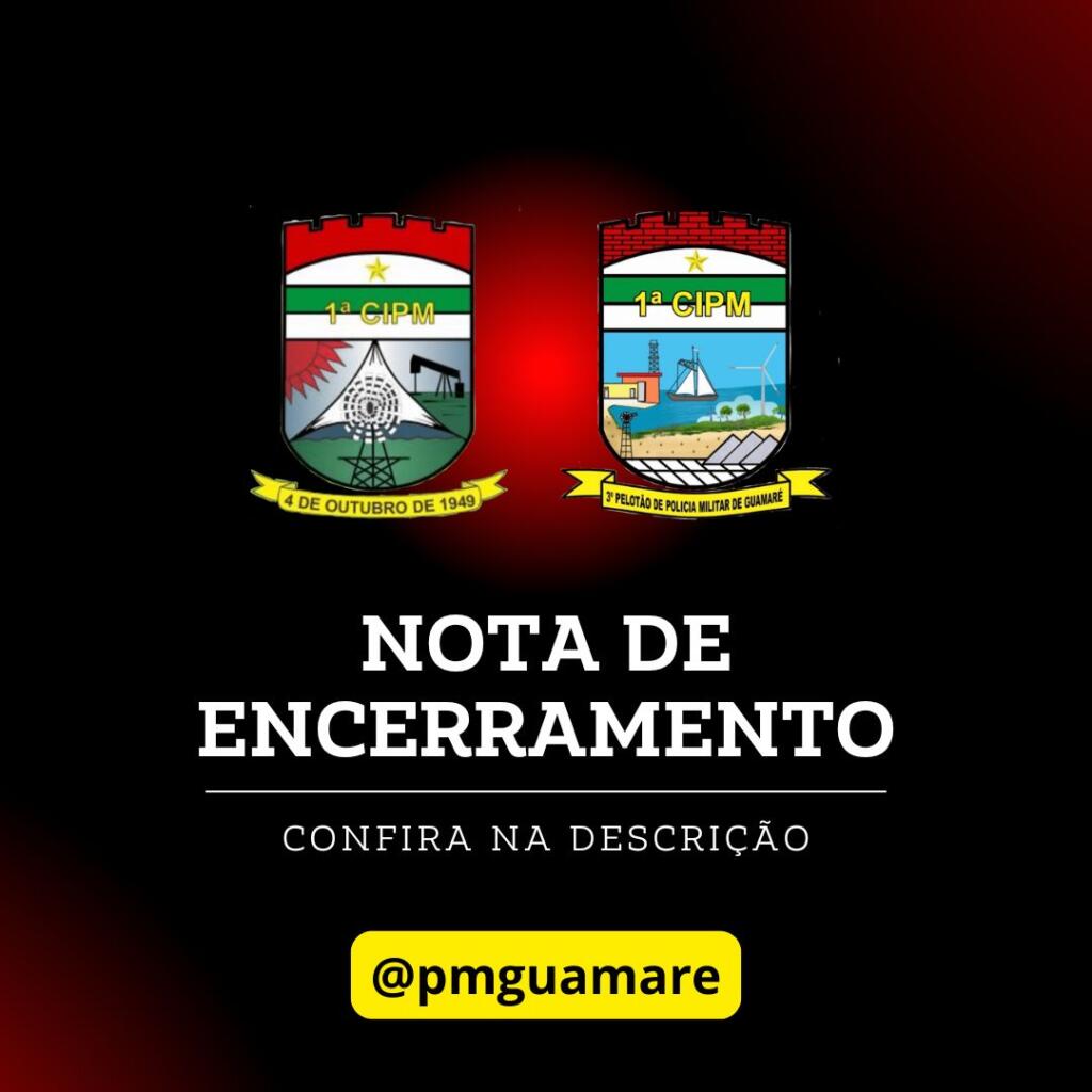 NOTA DE ENCERRAMENTO