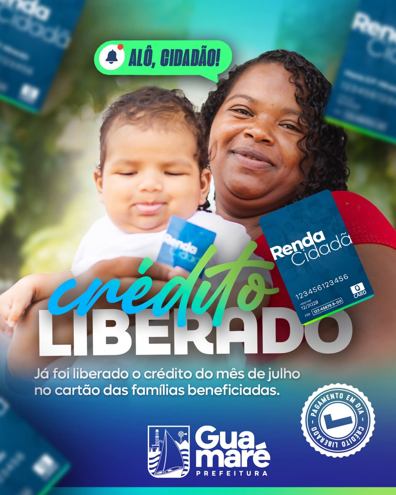 CRÉDITO DO RENDA CIDADÃ TÁ LIBERADO!