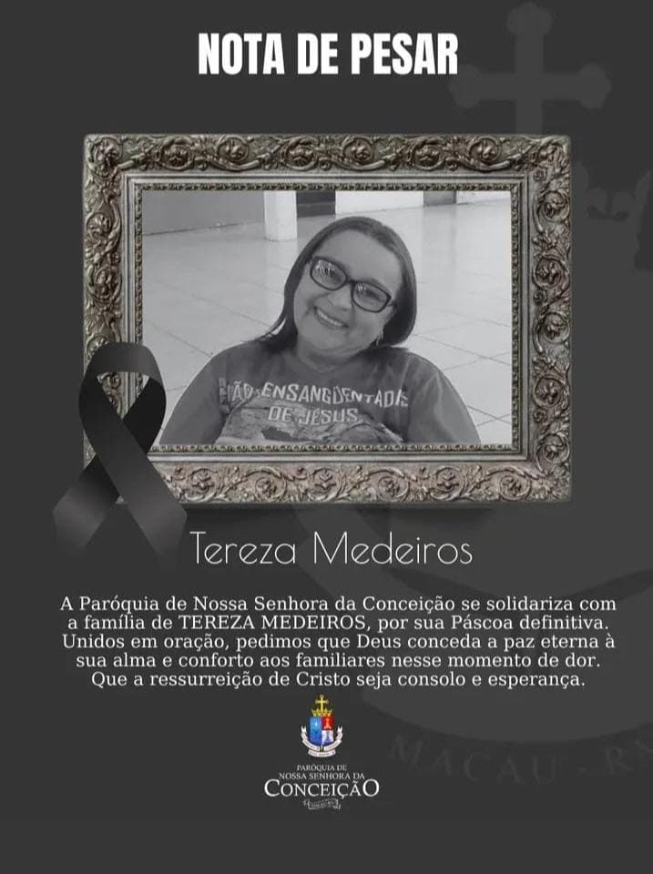Descansa em paz, Tereza. Sua luz nunca deixará de brilhar em nossos corações.