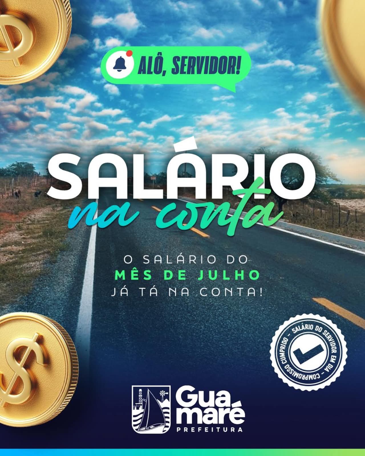 Prefeitura de Guamaré antecipa pagamento dos servidores